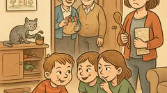 Witz: Ein Kind im Haus? Kleiner Bandit.