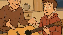 Witz: Papa, hier hast du ein Neujahrsgeschenk