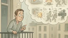 Witz: Ich rauche auf dem Balkon—nicht Mama!