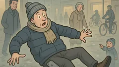 Witz: Mann rutscht aus, iPhone knackt